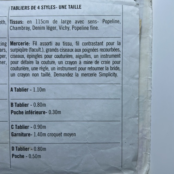 Vintage - Simplicity - “Sewing For Dummies” - Apron Pattern - $8 - Picture 8 of 8